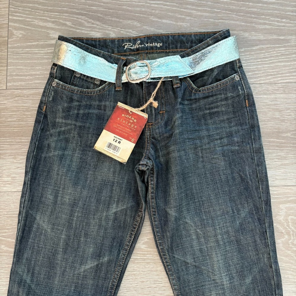 NWT‎ Riders by Lee Vintage Collection Navy Dark Wash Bootcut Jeans YST Size 12 - Picture 5 of 15